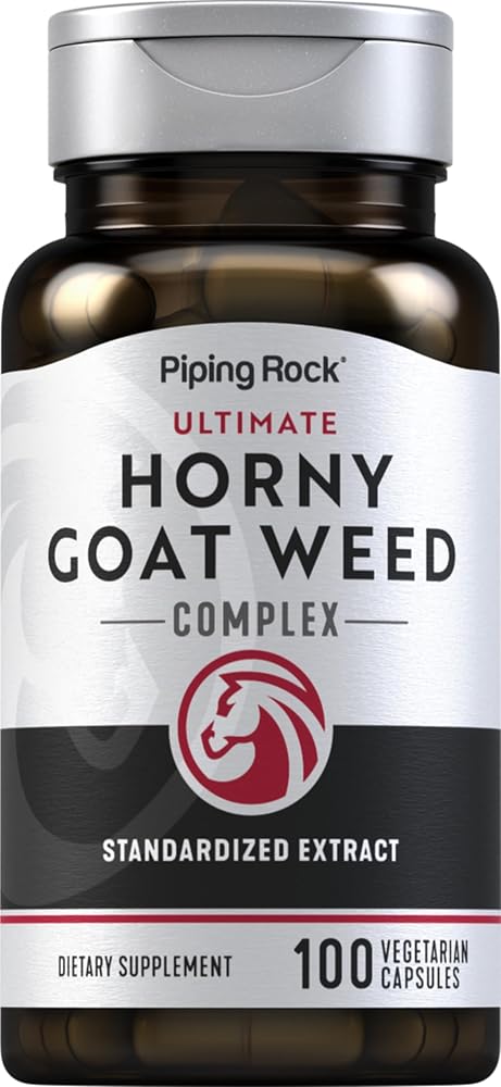 Piping Rock Horny Goat Weed for Men - 100 Vegetarian Capsules