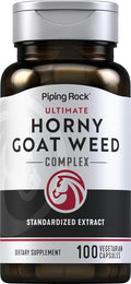 Piping Rock Horny Goat Weed for Men - 100 Vegetarian Capsules