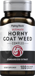 Piping Rock Horny Goat Weed for Men - 100 Vegetarian Capsules