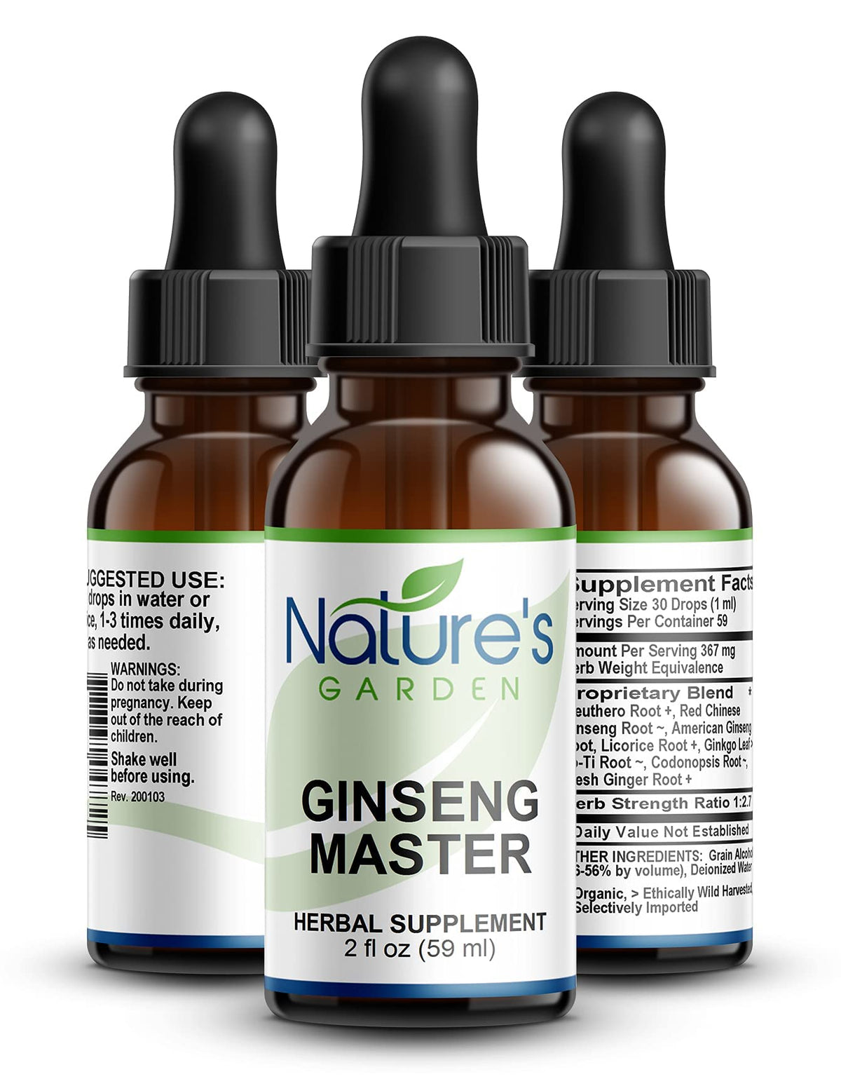 Nature's Garden Ginseng Master Energy Liquid Extract - 2 oz - image 3