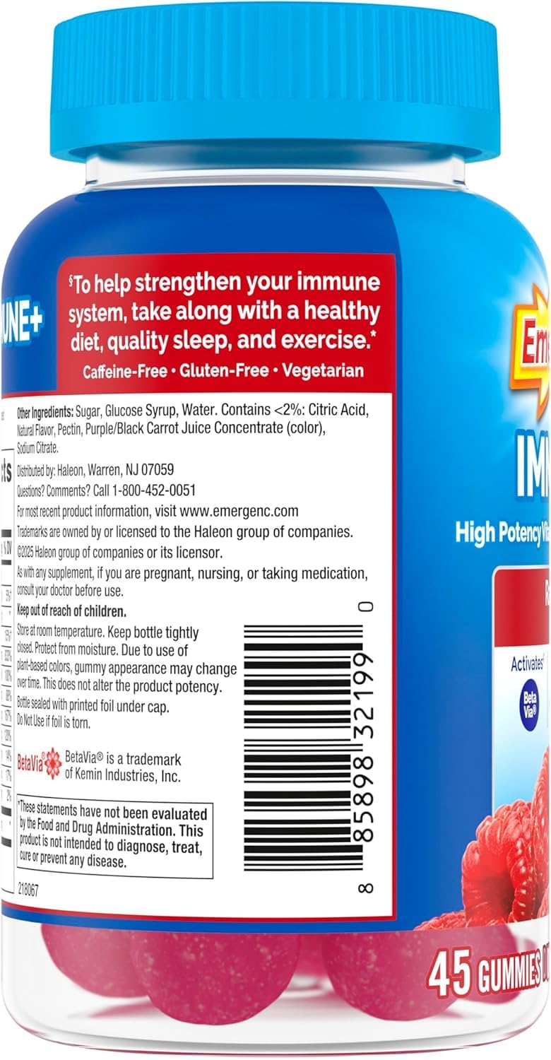 Emergen-C Immune Plus Vitamin D Gummies Raspberry - 90 Gummies - image 4