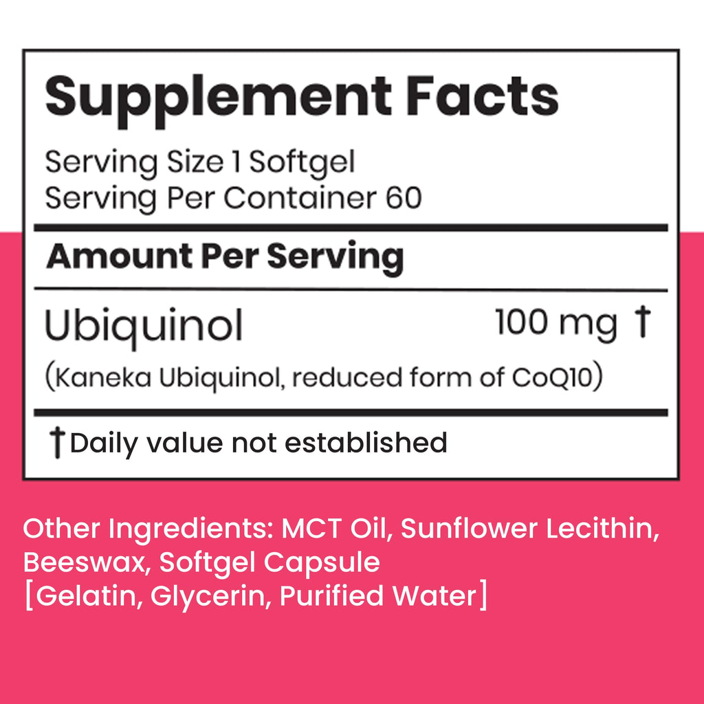 BBETTER Coenzyme Q10 100mg Highest Strength & High Absorption CoQ10