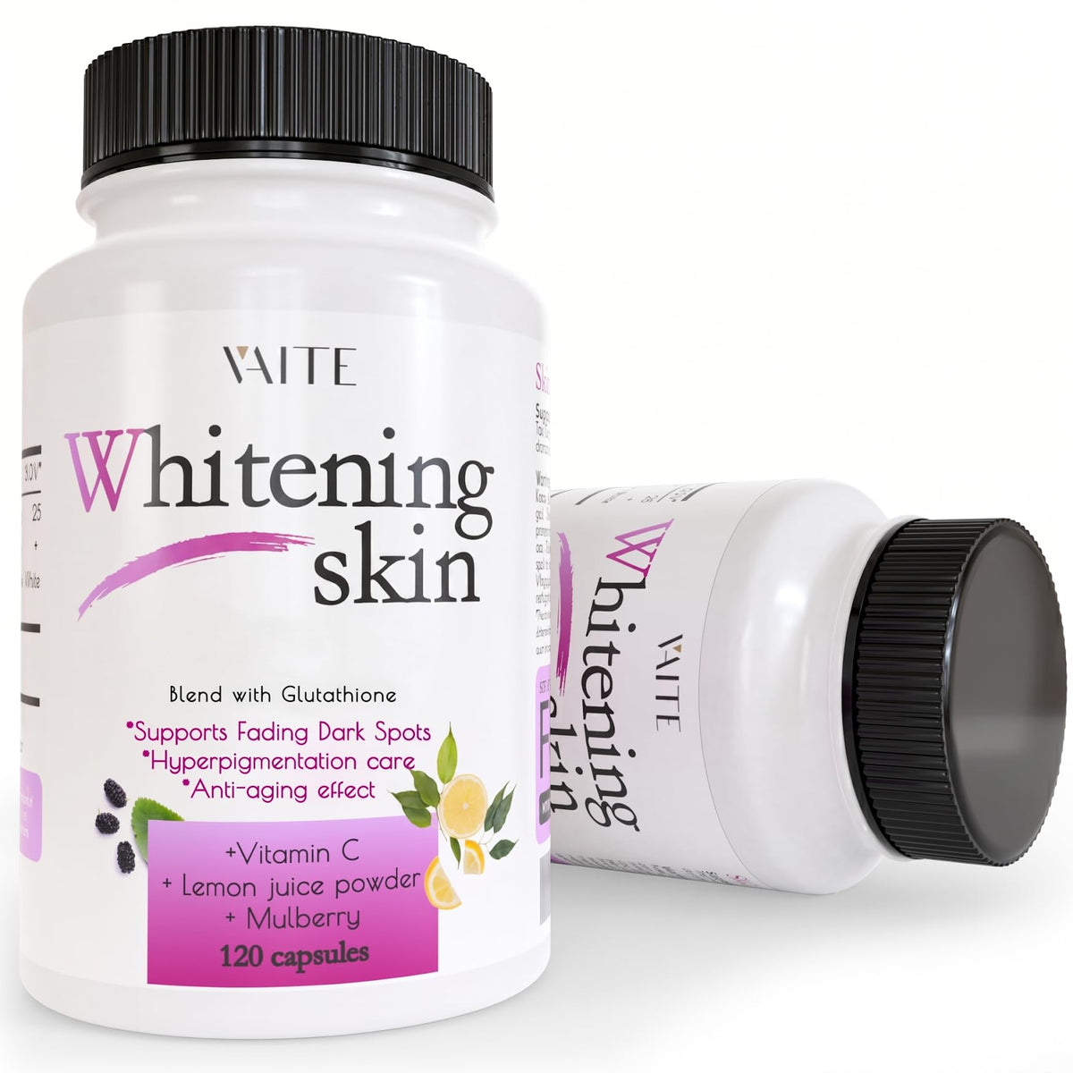 VAITE Glutathione Whitening Pills Skin Support - 120 Capsules