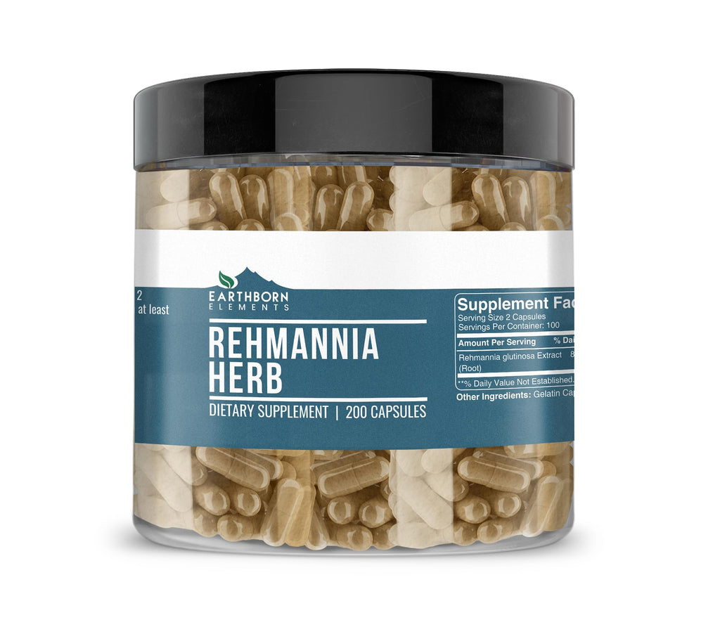 Earthborn Elements Rehmannia Herb - 200 Capsules