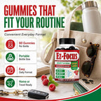 Ez-Focus Lion's Mane Mushroom Gummies for Focus & Memory - 60 Gummies - image 9