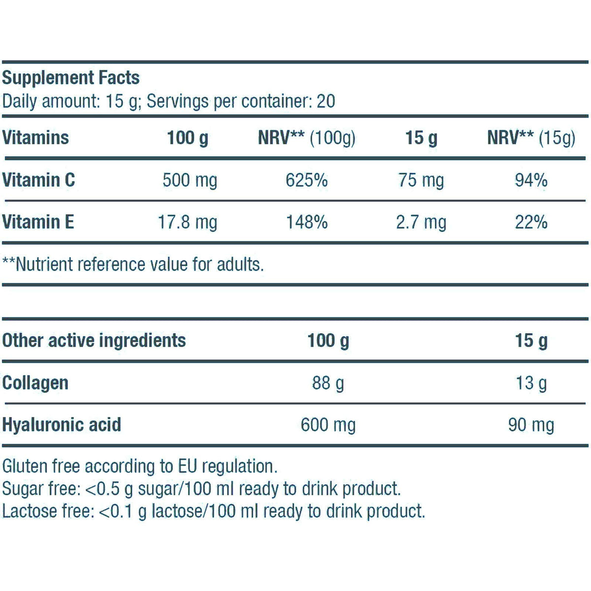 BioTechUSA Collagen Powder with Hyaluronic Acid - 300g - image 2