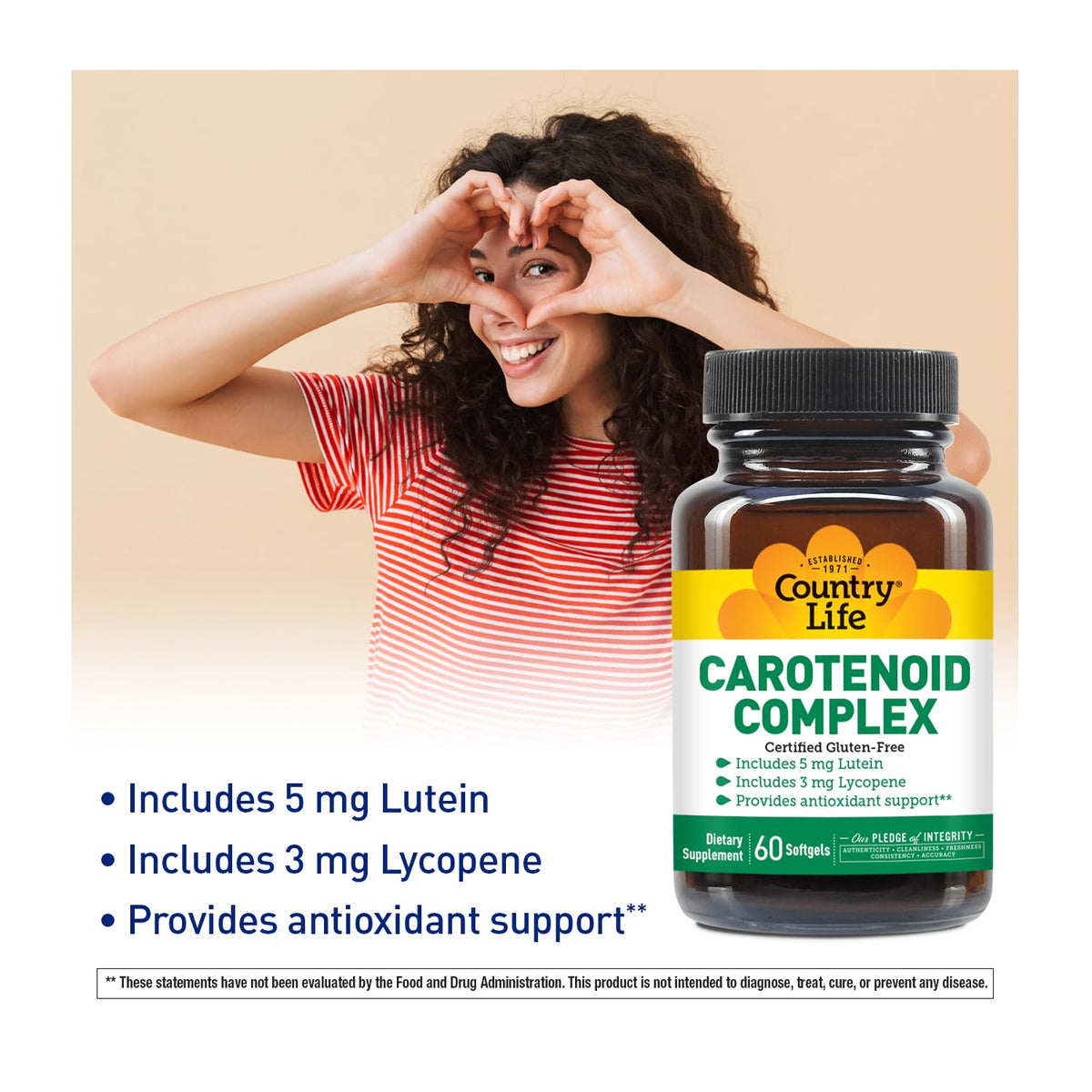 Country Life Carotenoid Complex with Lutein and Lycopene - 60 Softgels - image 2