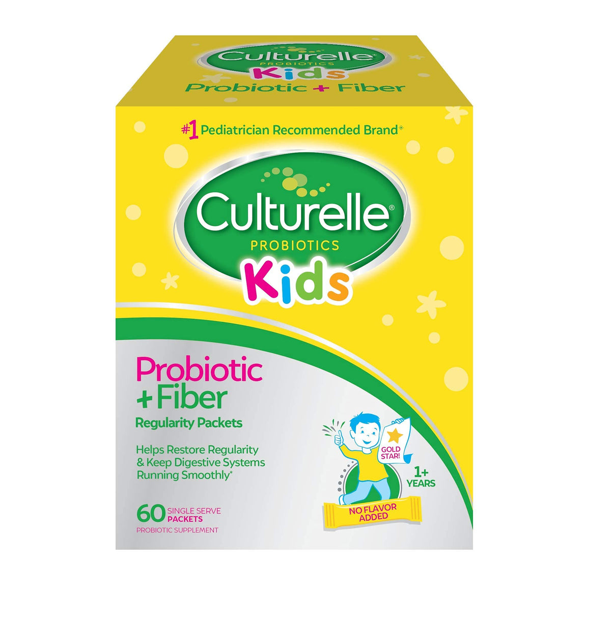 Culturelle Kids Probiotic + Fiber Packets - 60 Count
