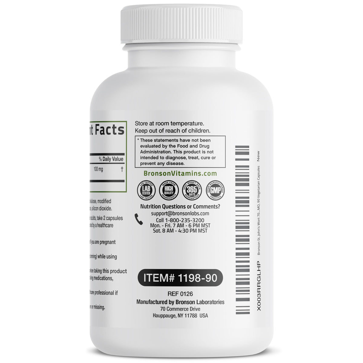 Bronson St. John's Wort 700 MG per Serving Hypericum Perforatum