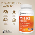 Dr. Berg Maximum Strength Vitamin D3 K2 10,000 IU - 120 Capsules - image 2