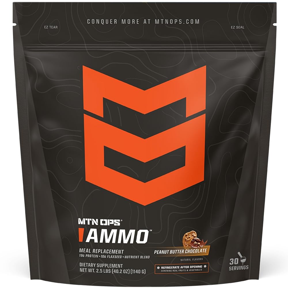 MTN OPS Ammo Meal Replacement Protein Powder Peanut Butter Chocolate - 30 oz