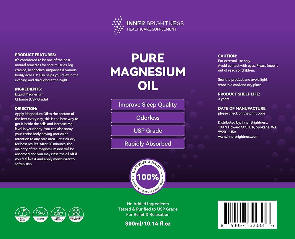 Inner Brightness Lavender Magnesium Oil Spray - 10oz - image 4