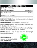 NutreeVit 100% Organic Highly Absorbent - Activated Charcoal