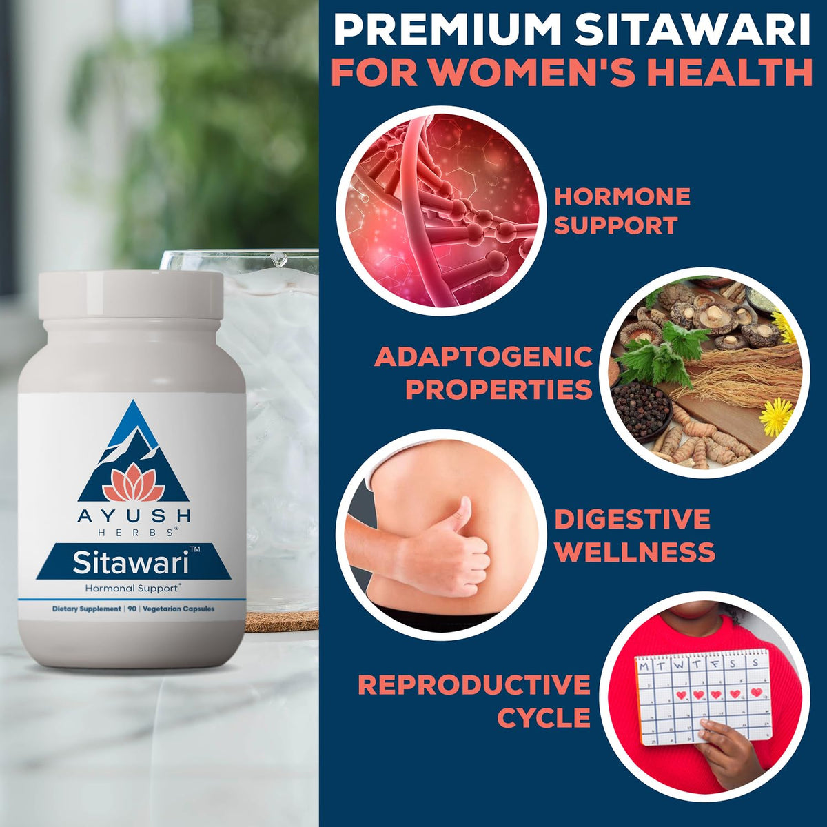 Ayush Herbs Shatavari Capsules for Women - 90 Capsules - image 4