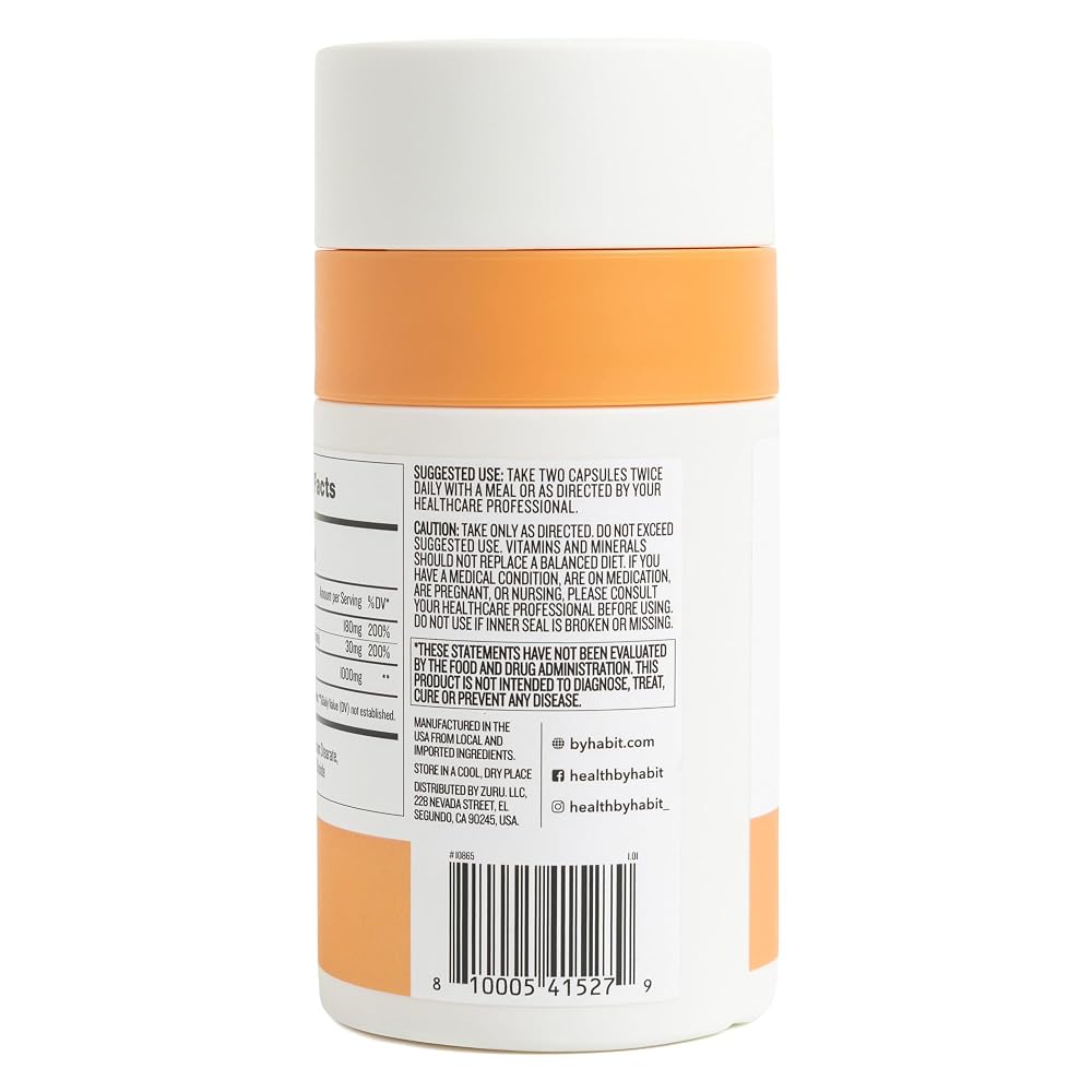 Health by Habit Collagen Supplement with Vitamin C & E - 60 Capsules - image 3