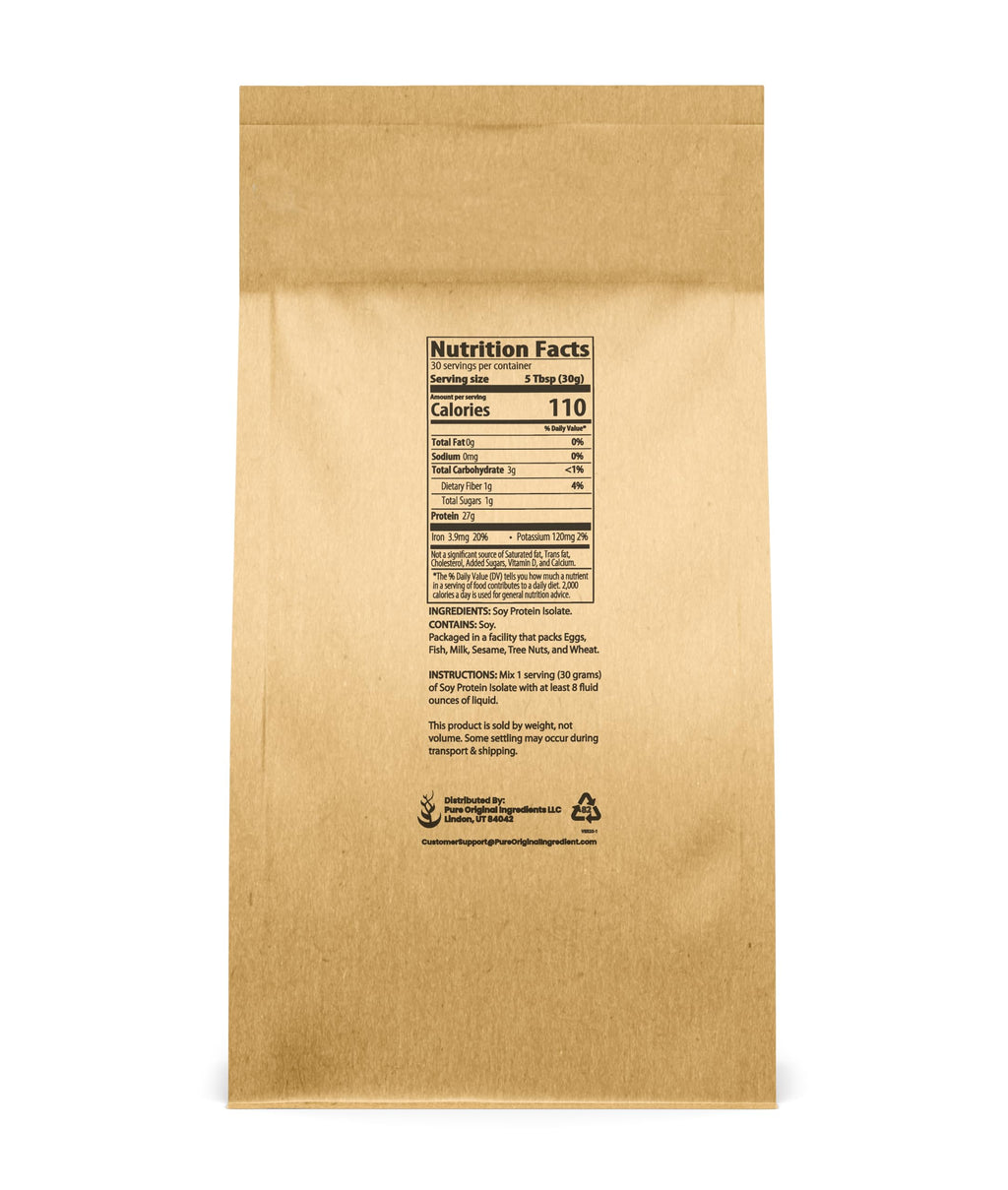 Pure Original Ingredients Soy Protein Isolate