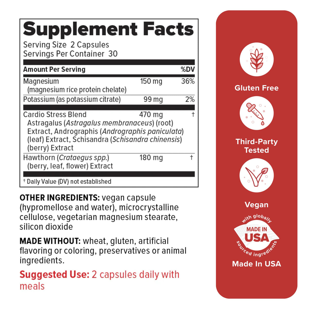 Redd Remedies 120/80 Care Heart & Circulatory Support - 60 Capsules - image 2