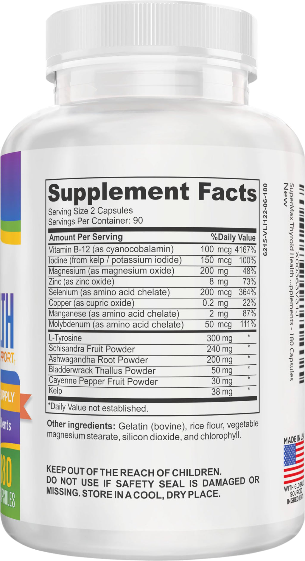 Elevate Recovery Thyroid Support Supplement - 180 Capsules - image 2