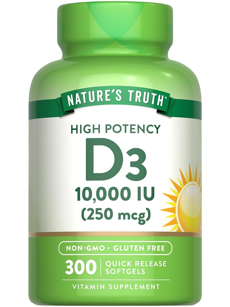 Nature's Truth Vitamin D3 10000 IU Softgels - 300 Count