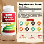 Best Naturals L-Arginine L-Citrulline Complex - 250 Tablets - image 4