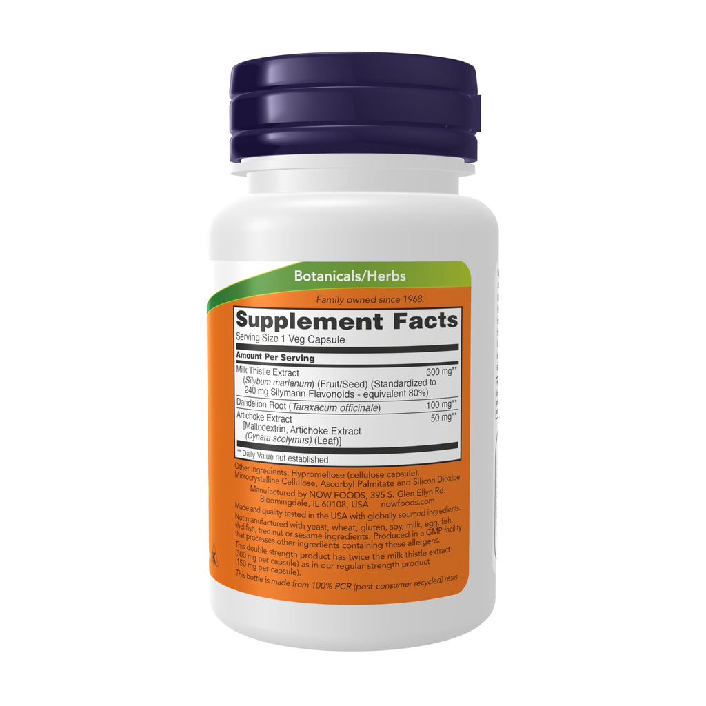 NOW Milk Thistle Extract 300 mg Silymarin - 50 Vegetarian Capsules - image 2