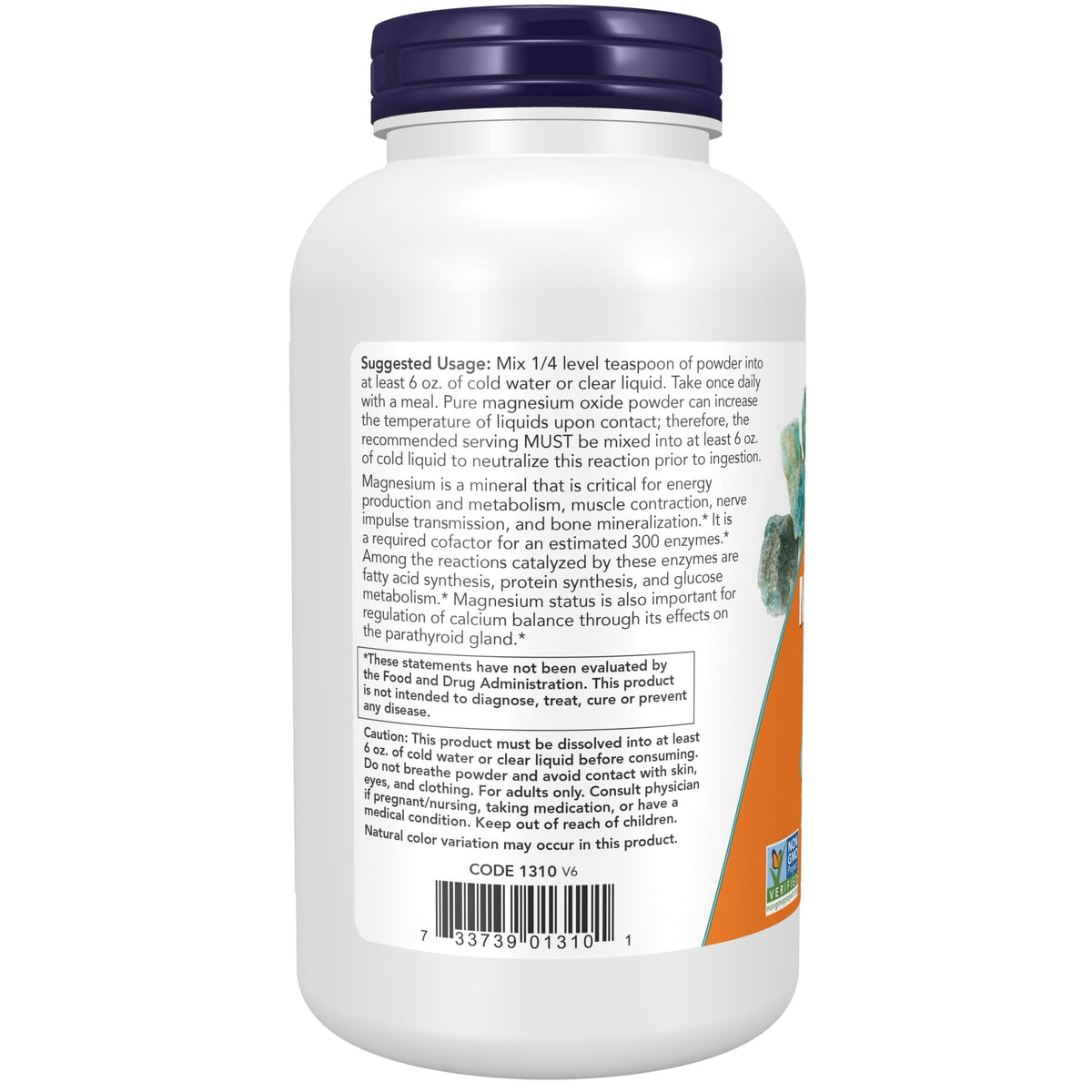 NOW Magnesium Oxide Powder for Enzyme Function - 8 oz - image 3
