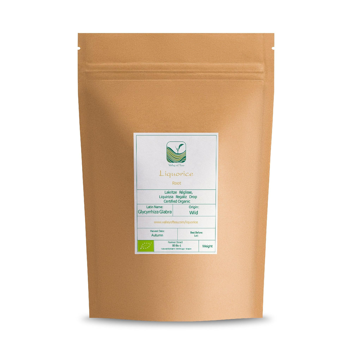 Valley of Tea Liquorice Root Dried Cut Herbal Tea - 350g - image 2