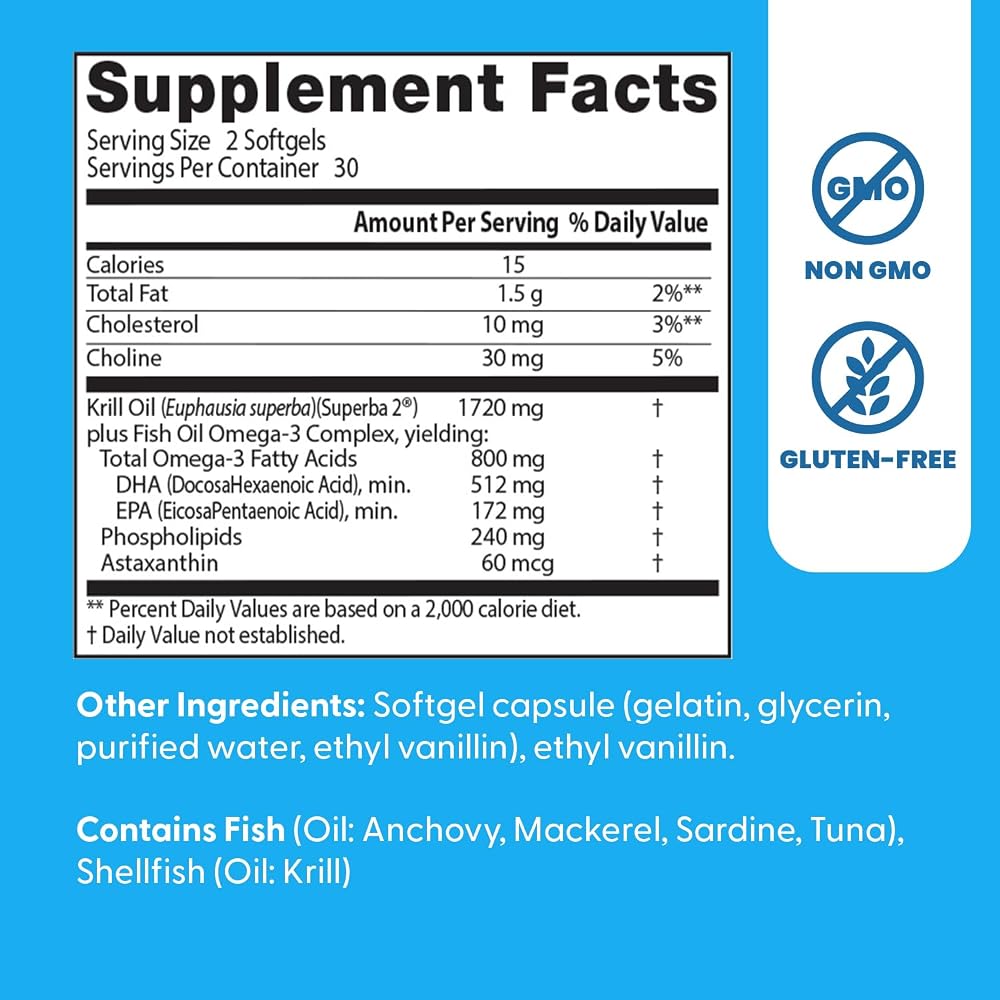 Doctor's BEST Antarctic Krill Oil Plus Omega-3s - 60 Softgels - image 3