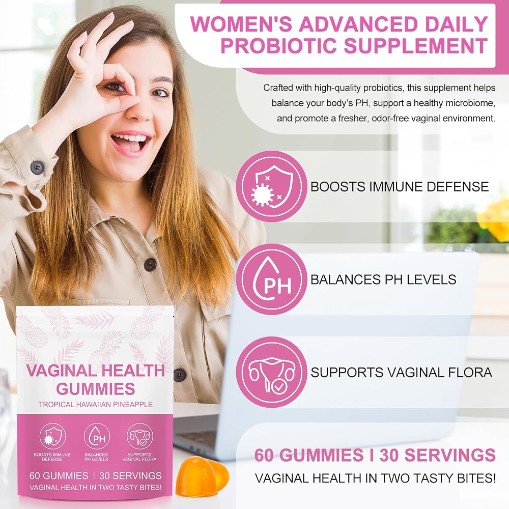 Daiasns Feminine Balance Gummies Pineapple - 60 Count - image 3