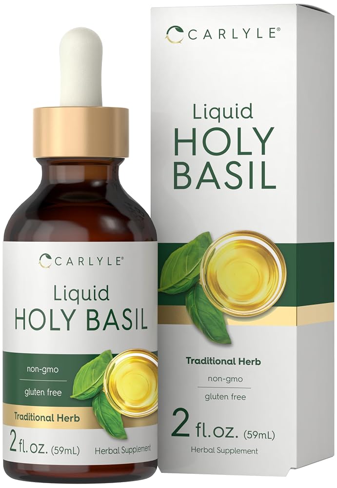 Carlyle Holy Basil Liquid Drops Tulsi Leaf Extract - 2 Fl Oz