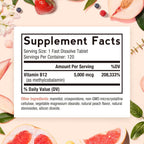 Doctor's Recipes Vitamin B12 Sublingual Methylcobalamin 5000 mcg - 120 Tablets - image 2
