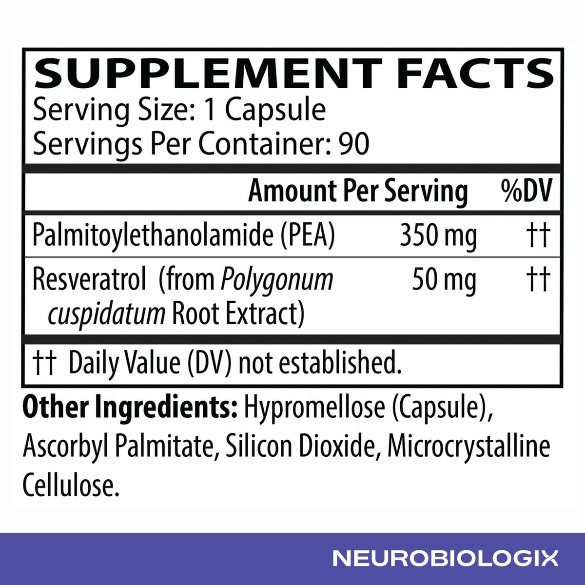 Neurobiologix Pea Soothe Support PEA & Resveratrol - 90 Capsules - image 5