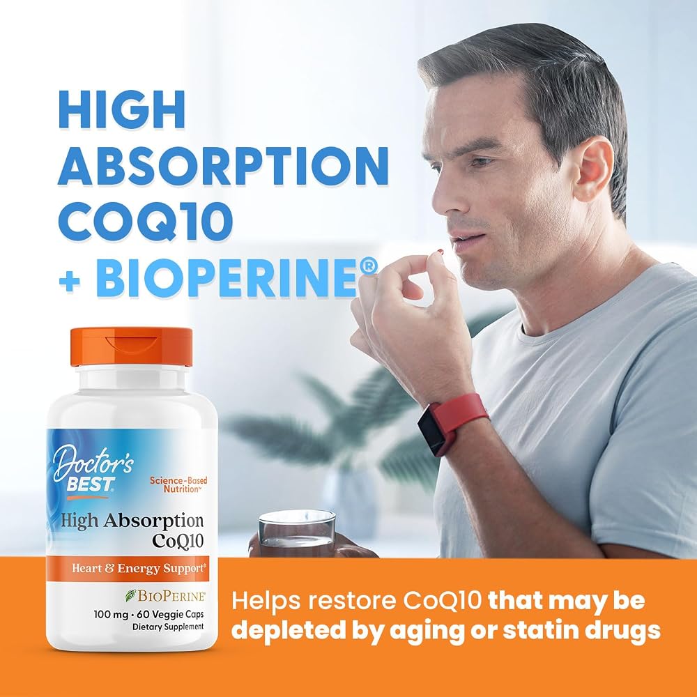 Doctor's BEST High Absorption CoQ10 with BioPerine - 60 Vegetarian Capsules - image 5