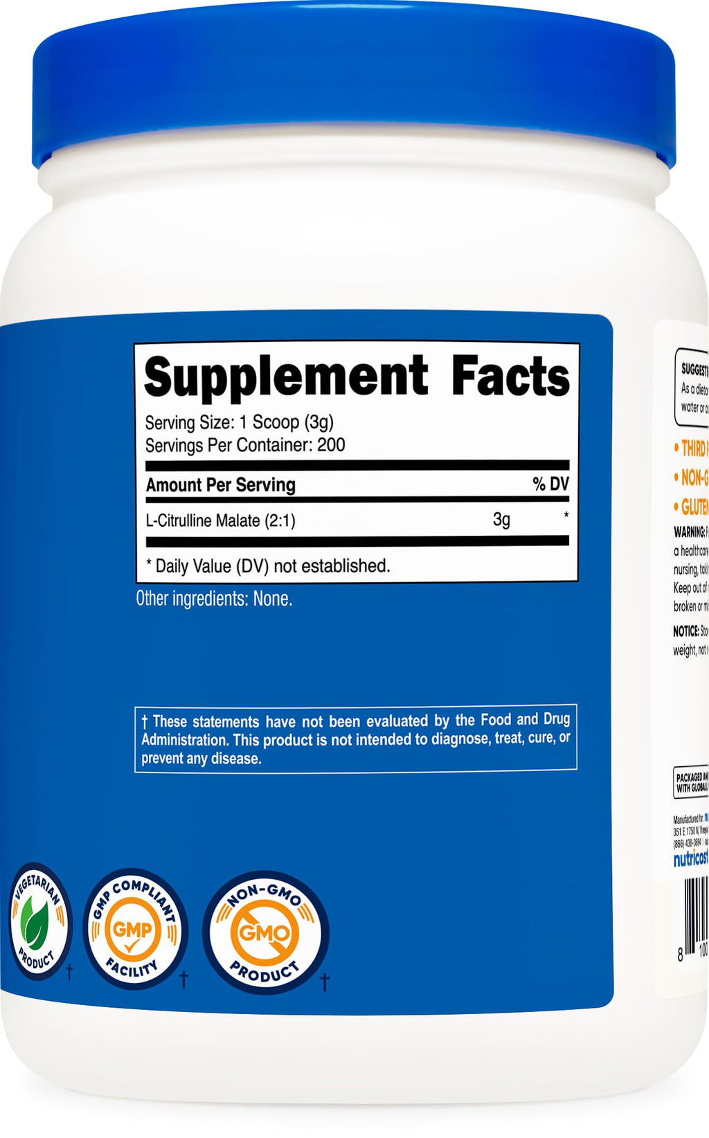Nutricost L-Citrulline Malate 2:1 Flavored