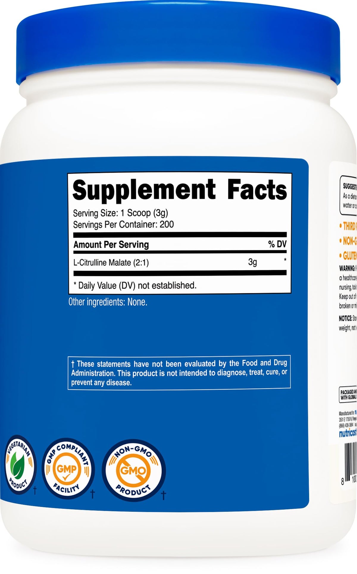 Nutricost L-Citrulline Malate 2:1 Flavored