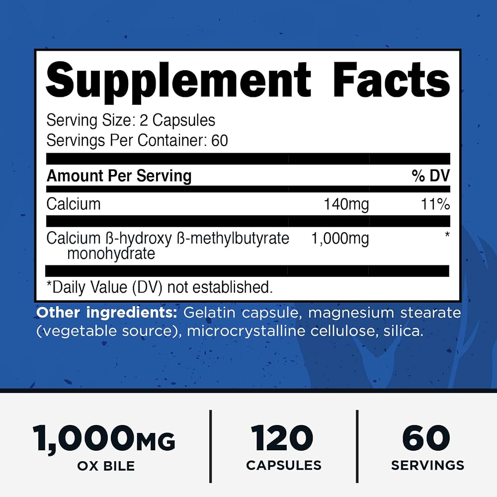 Primal HMB 1000mg Workout Support - 120 Capsules - image 2