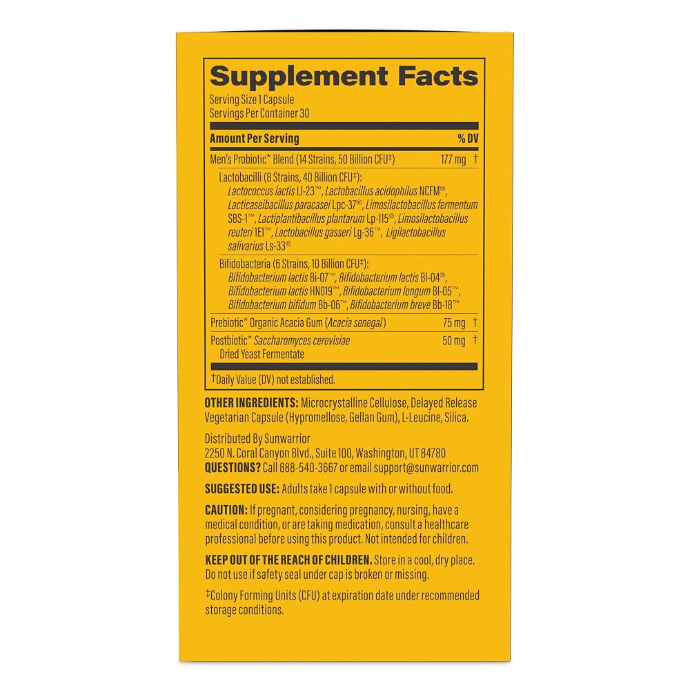 Sunwarrior Probiotics Soil-Based Vegan Capsules