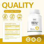 HUJ Omega 3 Fish Oil 1000mg Softgels - 60 Softgels - image 6