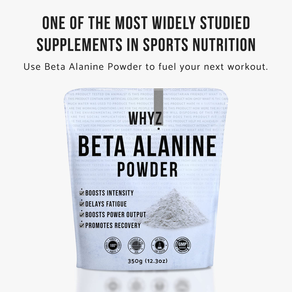 WHYZ Beta Alanine Powder Pre-Workout for Endurance - 350g - image 8