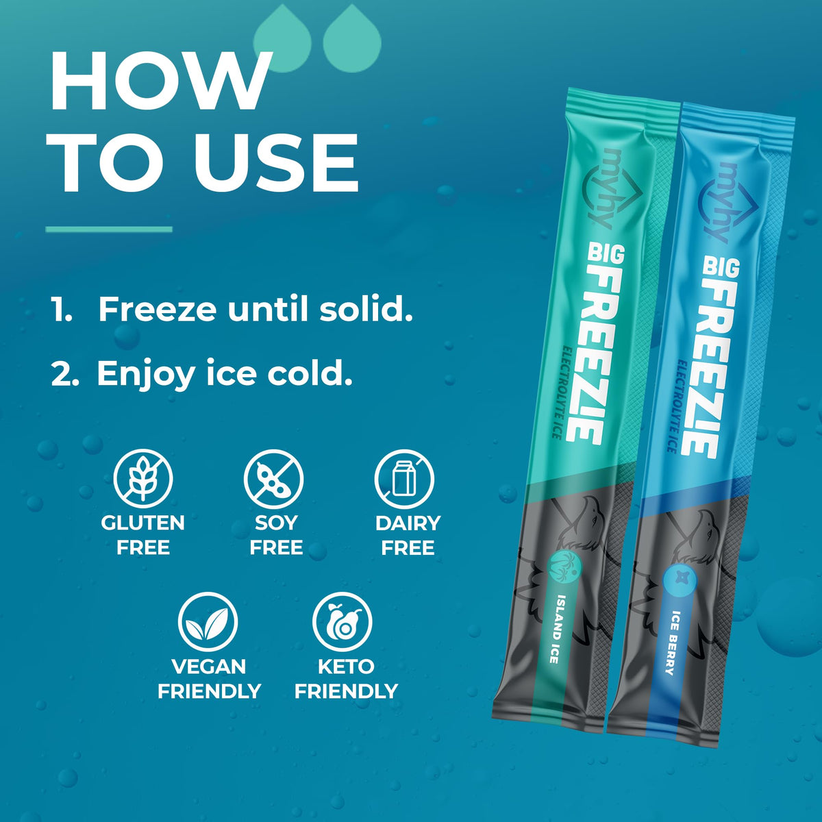 MyHy Electrolyte Freezer Pops Island Ice & Ice Berry - 16 Count - image 3