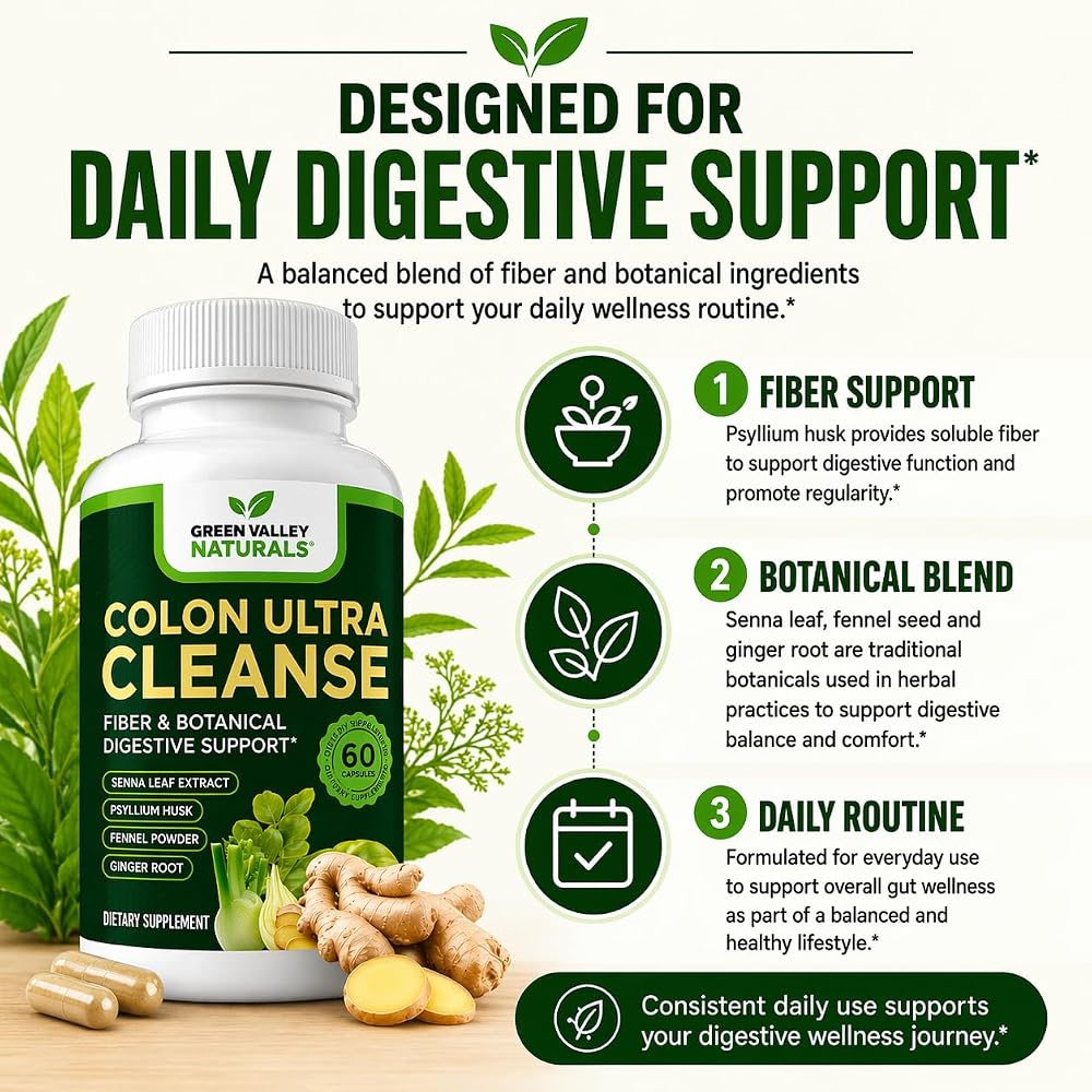 Green Valley Naturals Colon Ultra Cleanse Digestive Support - 60 Capsules - image 4