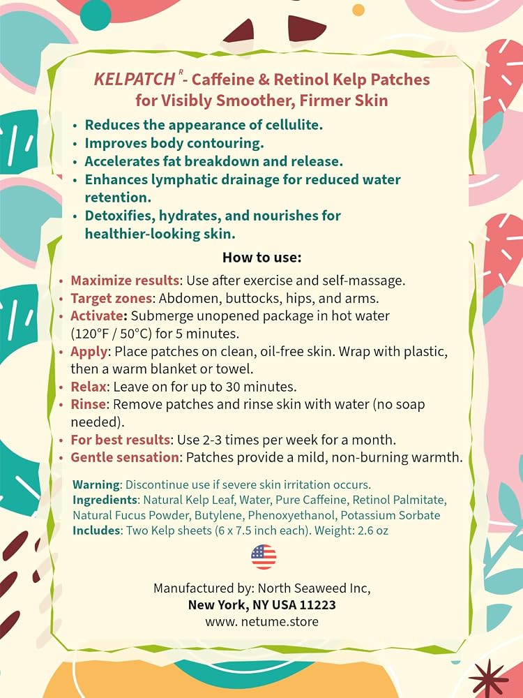 Kelpatch Cellulite Reduction Seaweed Patches with Caffeine - 3.5 oz - image 5