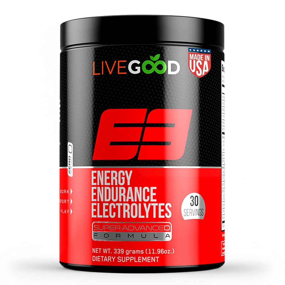 LIVEGOOD E3 Preworkout Powder with BCAA and EAAs - 30 Servings