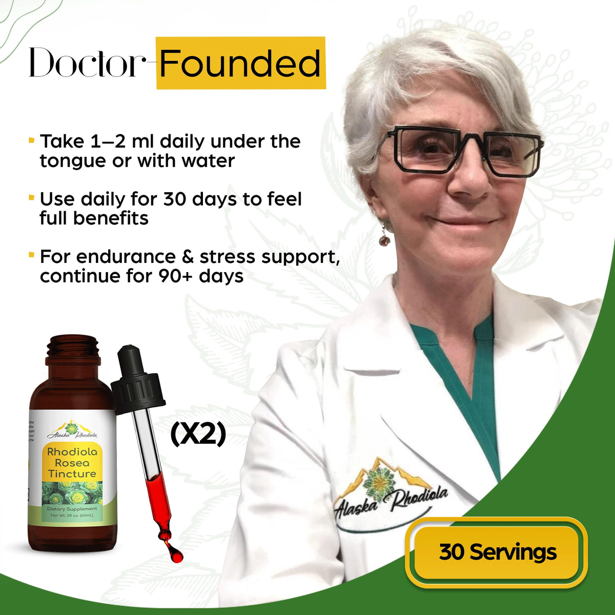 Alaska Rhodiola Rhodiola Rosea Tincture for Energy & Focus - 2 oz - image 5