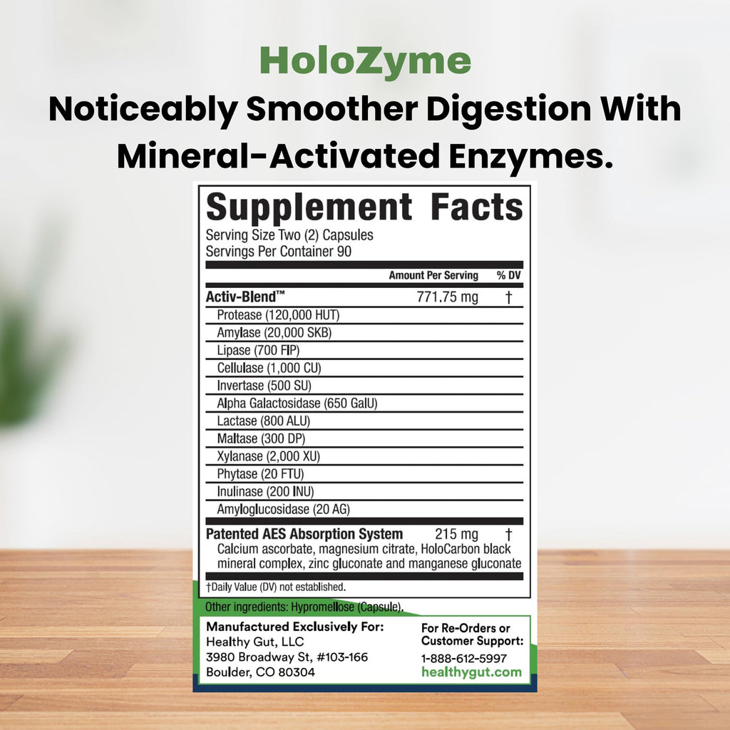 Healthy Gut HoloZyme Max Strength Digestive Enzymes - 180 Capsules - image 2