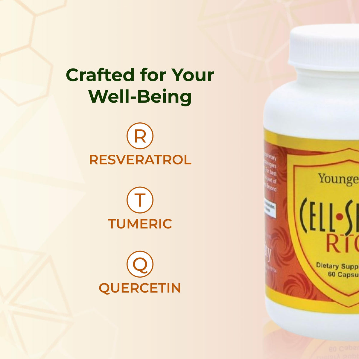Youngevity Cell Shield RTQ Resveratrol Turmeric Quercetin - 60 Capsules - image 5