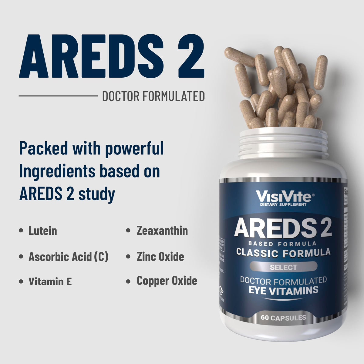 VisiVite AREDS 2 Select Eye Vitamins Macular Support - 60 Capsules - image 2