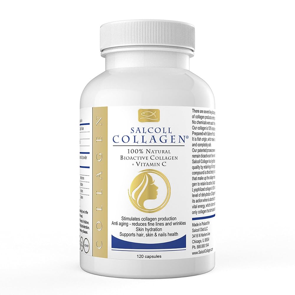 Salcoll Pure Marine Collagen Skin Capsules - 120 Count