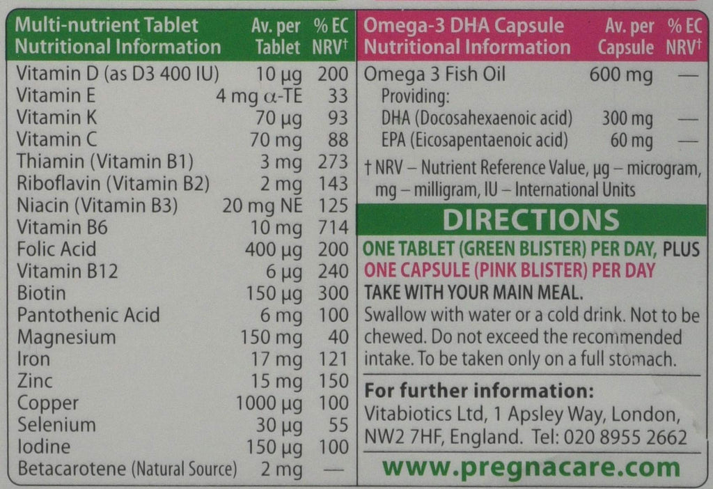 Pregnacare Plus Prenatal Multivitamin with Omega-3 - 2 Pack - image 4