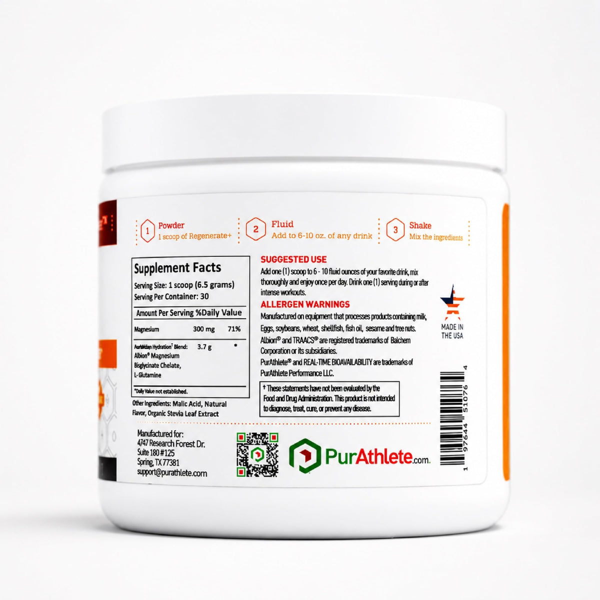 PurAthlete Magnesium Bisglycinate Powder 300mg - Powder - image 2